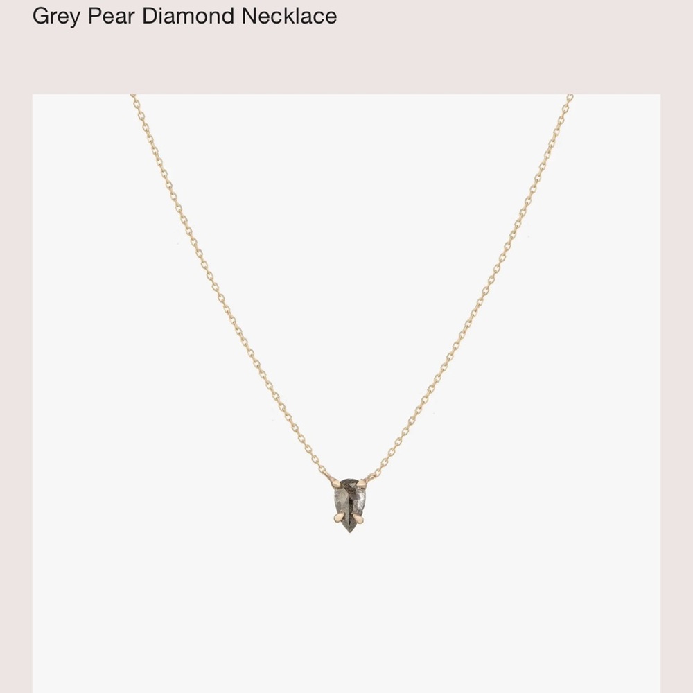 AM Thorne Grey Pear Diamond Necklace